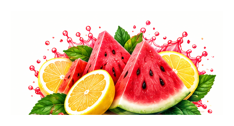 Watermelon flavor illustration